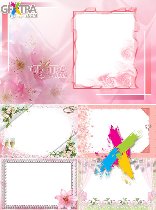 Collection of Photo frames for Valentine\'s Day pack 4