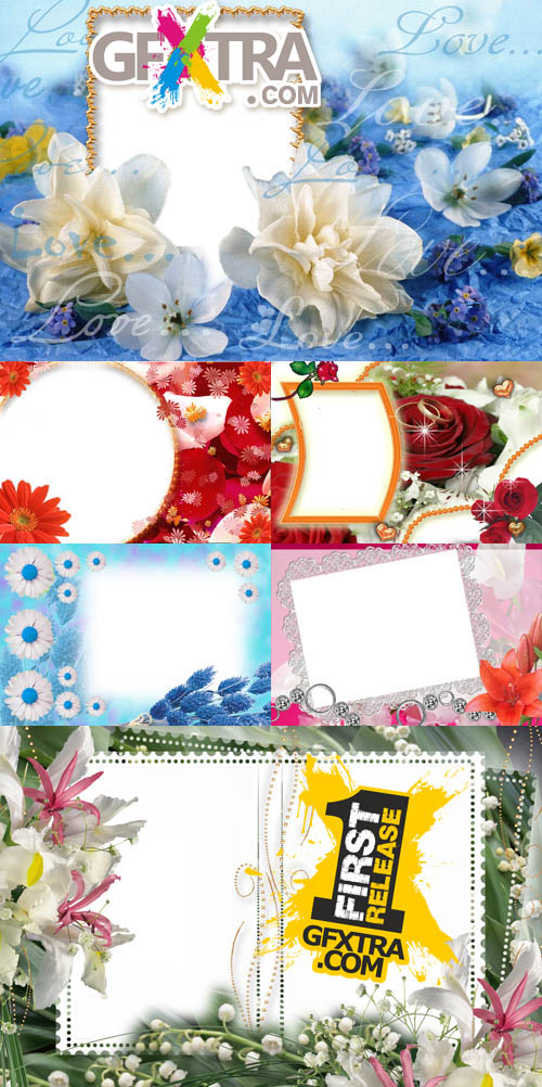 Collection of Photo frames for Valentine\'s Day pack 7