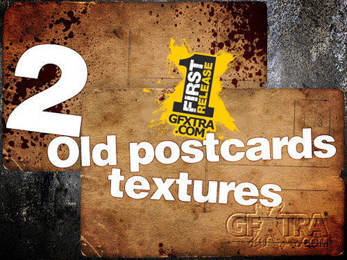 2 Old Postcards textures