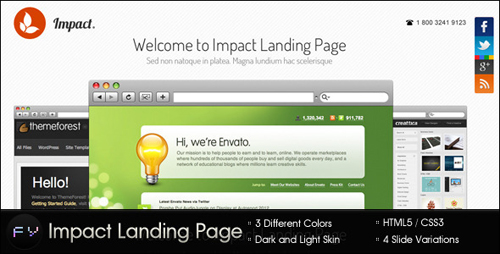 ThemeForest - Impact Landing Page - Clean and Minimal - Rip