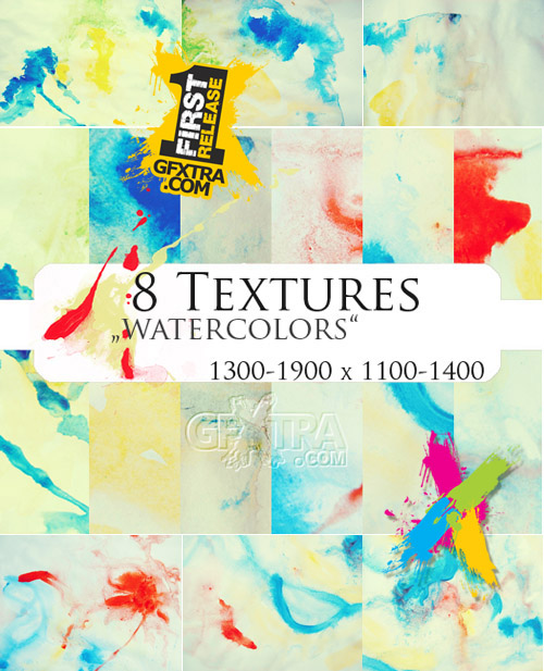 8 Watercolors Textures