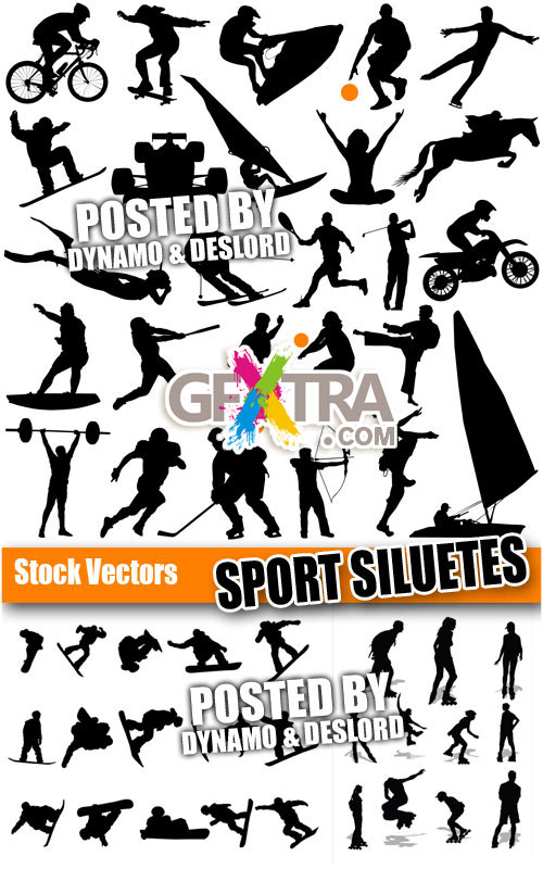 Sport siluetes - Stock Vectors