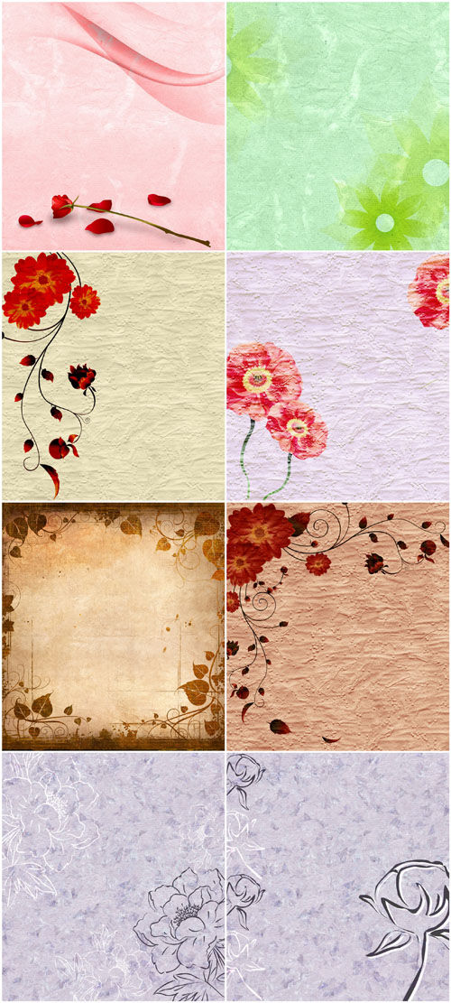 New 2012 Creative Romantic And Floral Colored Textures Vol.3