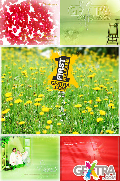 PSD Flowers collection for Photoshop 2012 pack 2