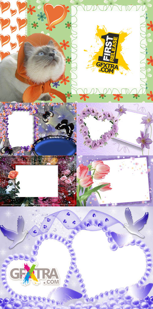 Collection of Photo frames for Valentine\'s Day pack 14