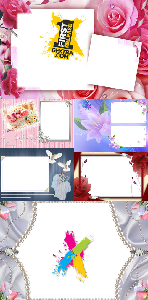Collection of Photo frames for Valentine\'s Day pack 10