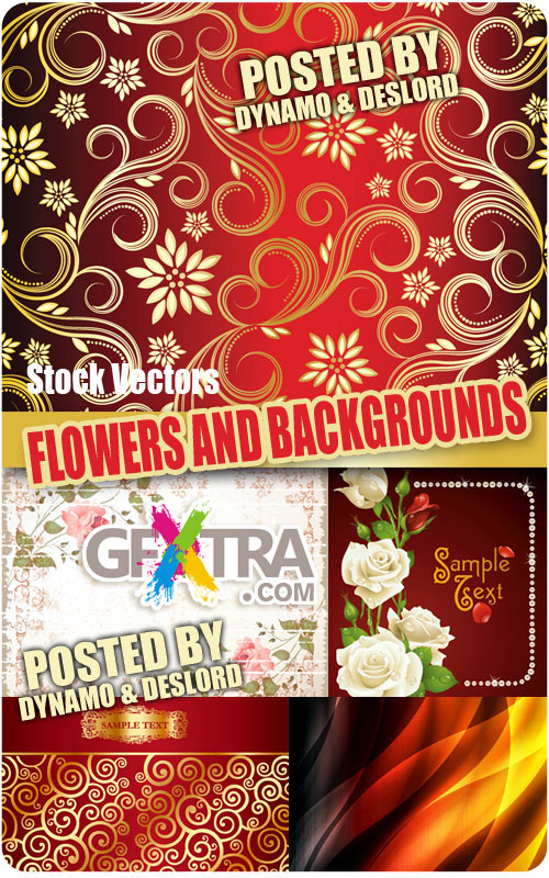Flowers and backgrounds - Stock Vectors