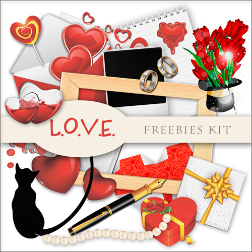 Scrap-kit - lots of love for Valentines Day 2012 Part 2