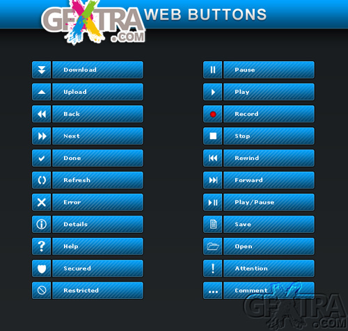 Clean Web Buttons Psd