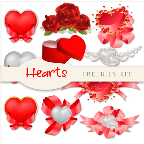 Scrap-kit - PNG Hearts Cliparts For Valentines Day 2012 Part 2