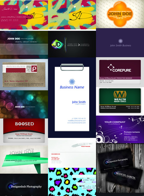 Collection of Business Cards 2012 pack 6