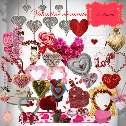 Scrap-kit - PNG Hearts Cliparts For Valentines Day 2012 Part 3