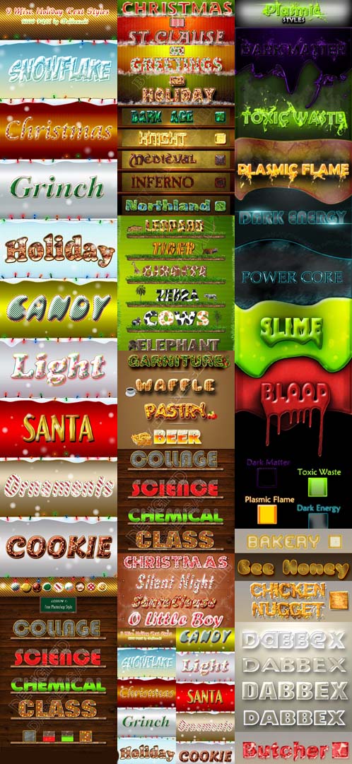 Photoshop Text layer styles pack 43