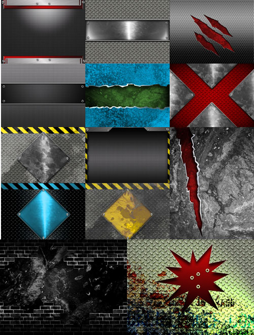 Collection of  Metal Backgrounds for Photoshop pack 4