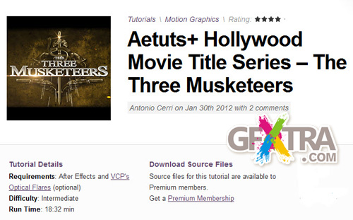 Aetuts+ Hollywood Movie Title Series – The Three Musketeers