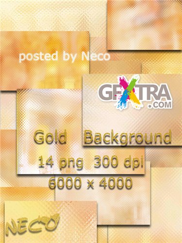 Set of gold backgrounds