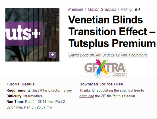 Venetian Blinds Transition Effect – Tutsplus Premium