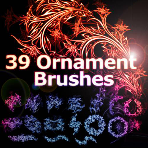 Creative ABR Ornament Brushes For Adob Photoshop
