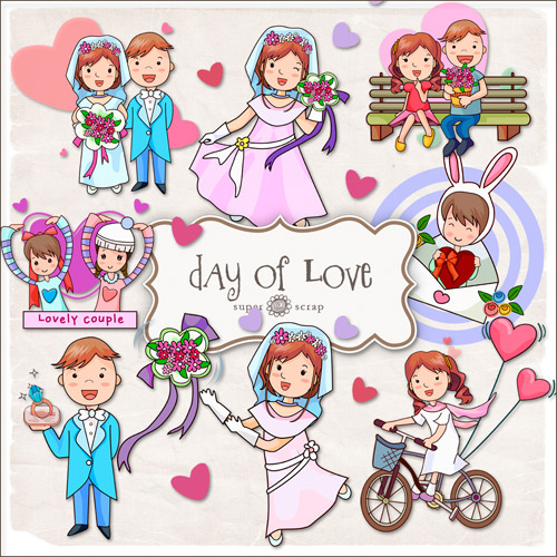 Weddings Scrap-kit 2012 - Day Of Love - Cartoon PNG Images