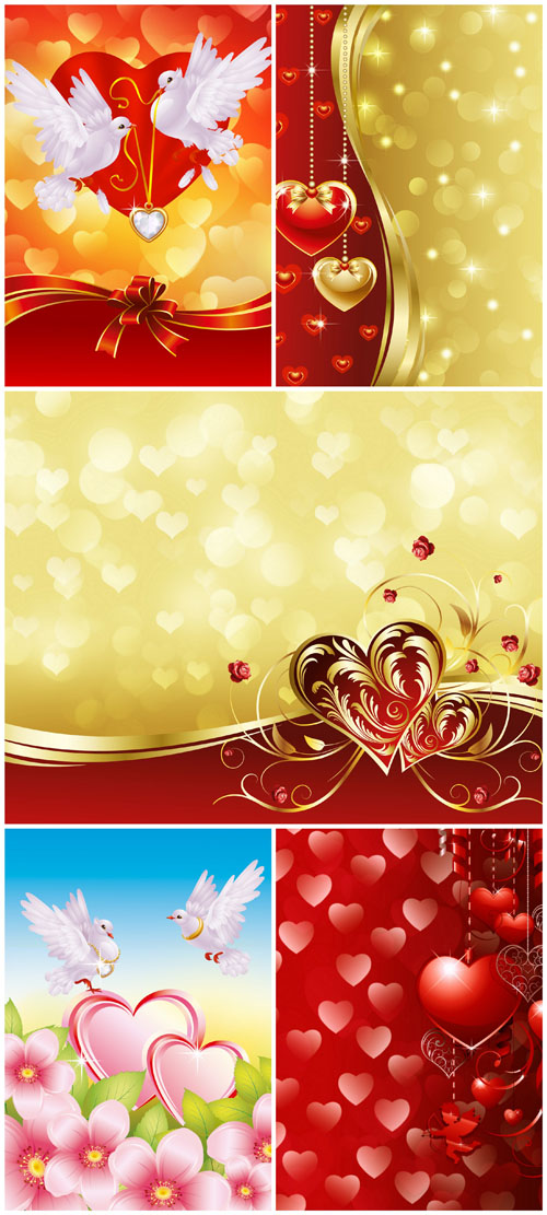 Сolorful Backgrounds For Valentines Day Design 2012