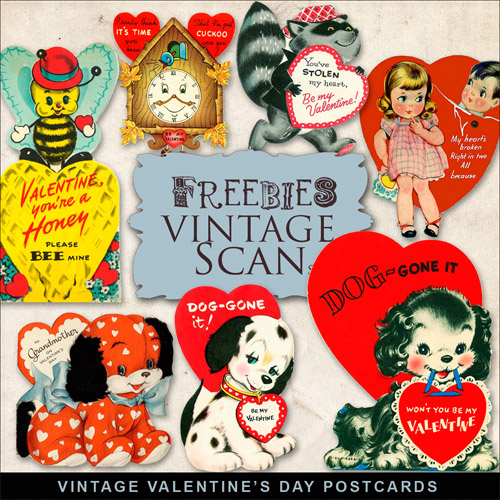 Lover Scrap-kit 2012 - Retro Valentines Days Cards For Creative Romantic Style Design Vol.2
