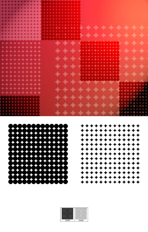 Dotted Square Brushes Set
