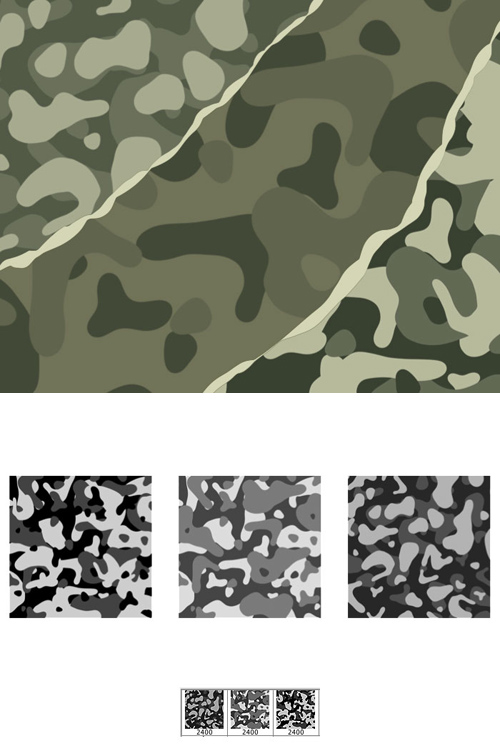 Camouflage Brushes Set