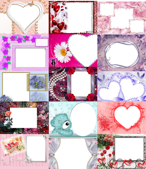 Photo frames for Valentine\'s Day pack 19