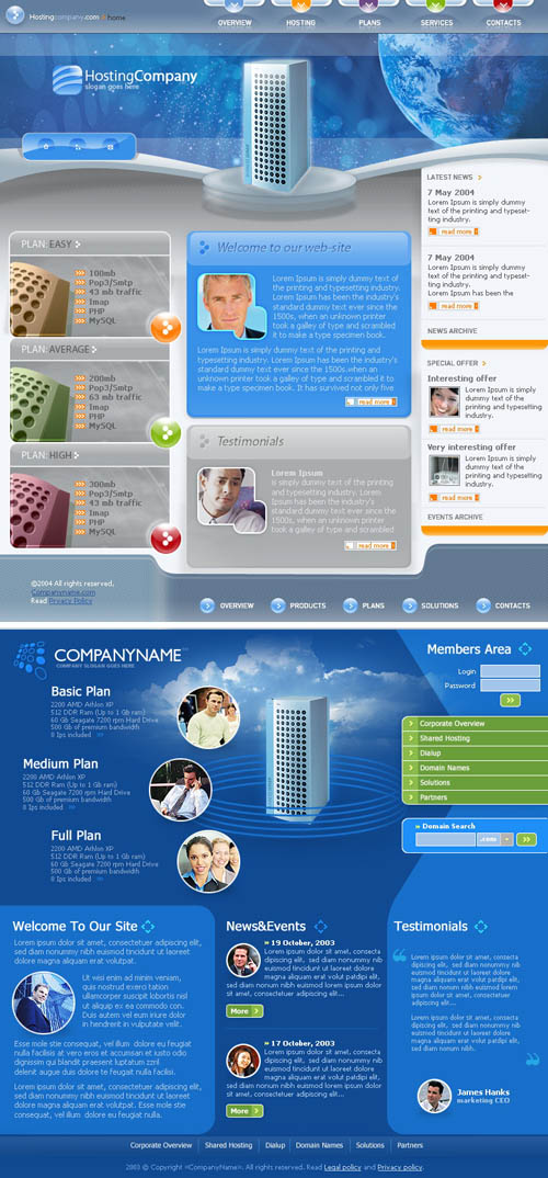 Blue Web Template pack