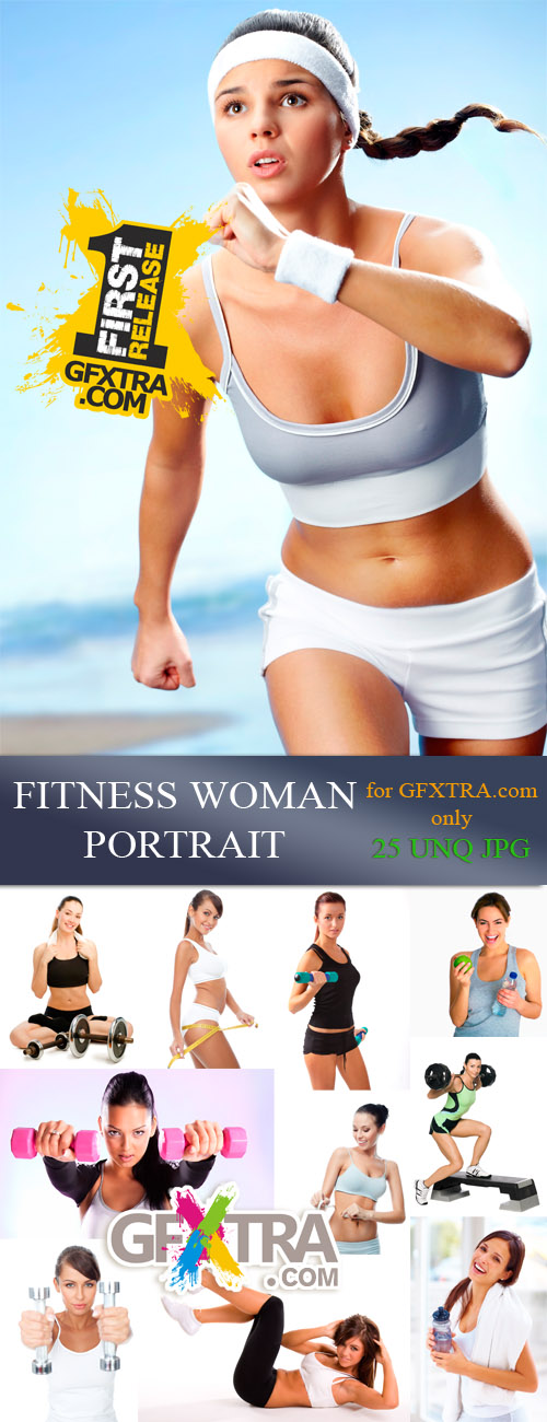 Fitness woman portrait 25xJPG