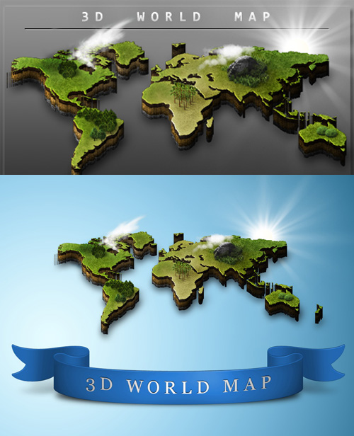 World Map psd