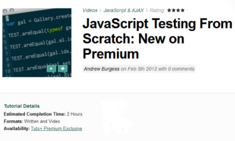 Net Tuts+ JavaScript Testing From Scratch