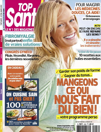 Top Sante 258 (+ Supplement: On cuisine sain et pas cher) - Mars 2012