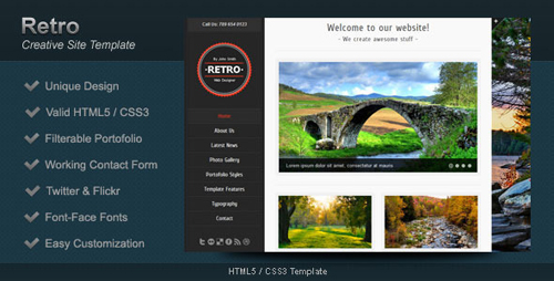 ThemeForest - Retro - HTML5 Template - Rip