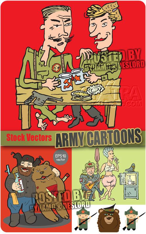 Army Cartoons - Stock Vectors