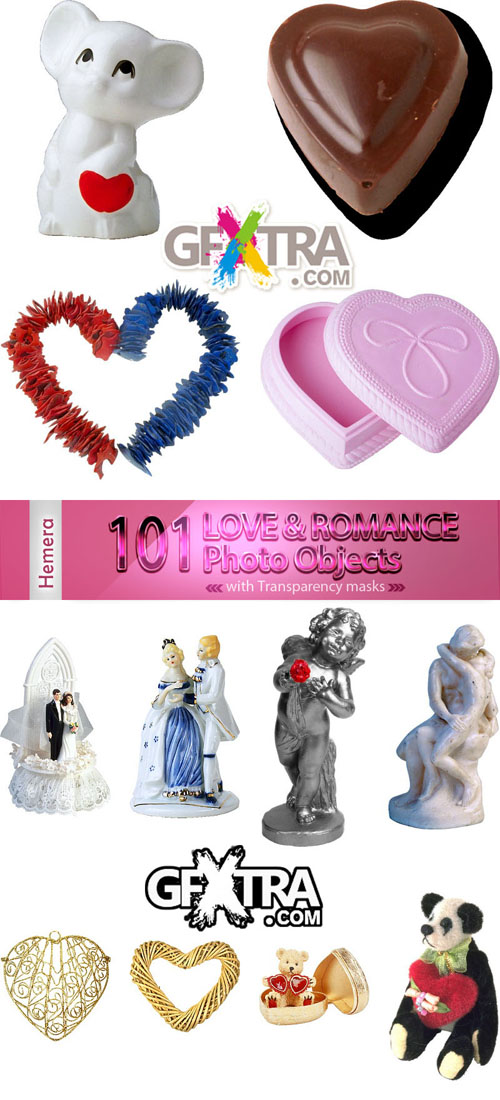 Hemera - 101 Love & Romance Photo Objects - With Transparency Masks
