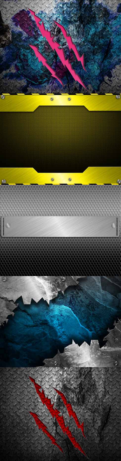 Collection of Metal Backgrounds for Photoshop pack 5