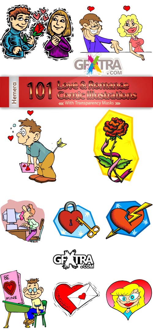 Hemera - 101 Love & Romance Comic Illustrations