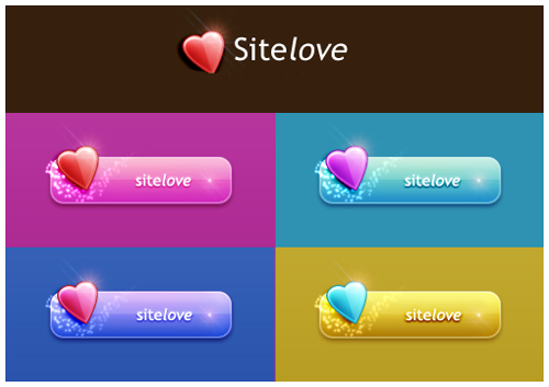 Sitelove Buttons psd