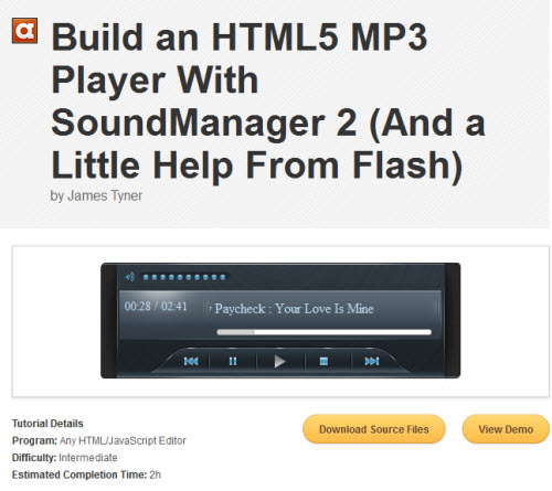 Build an HTML5 MP3 Player With SoundManager 2 (And a Little Help From Flash) Tuts+ Premium