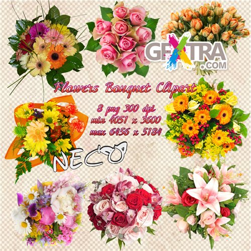Flowers Bouquet Clipart PNG