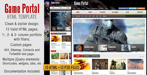 ThemeForest - Game Portal HTML Template - RiP