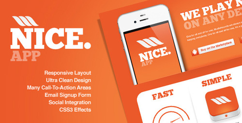 ThemeForest - Nice app - Responsive Landing Page - RiP