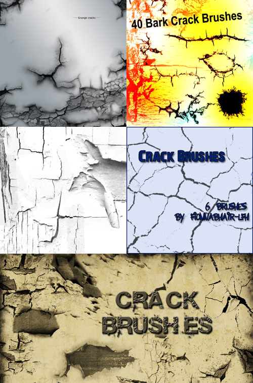 Grunge Cracks Brushes Set