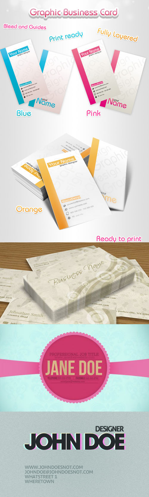 Graphic Designer Card Psd Pack