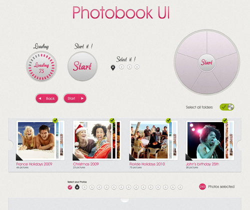 Snazzy Web UI Photobook Design PSD