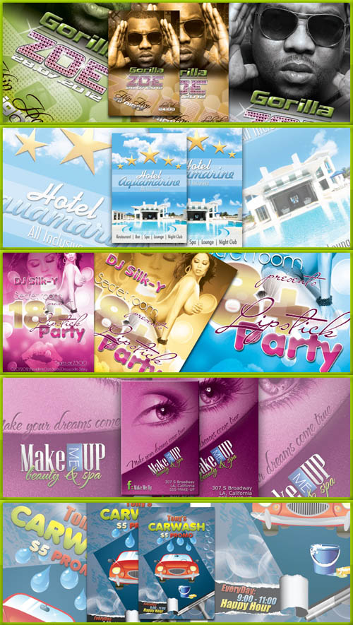 Collection Party Flyer Template 2012 PSD Pack 6