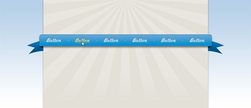 Blue Ribbon Banner Web UI Navigation Menu PSD