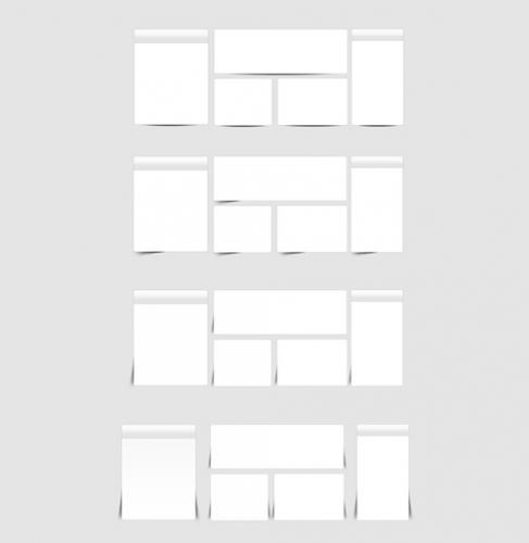 Modern Web Shadow Boxes Set PSD