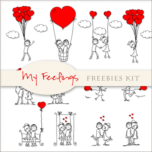 Lovers Scrap-kit - My Feelings - Romantic PNG Images